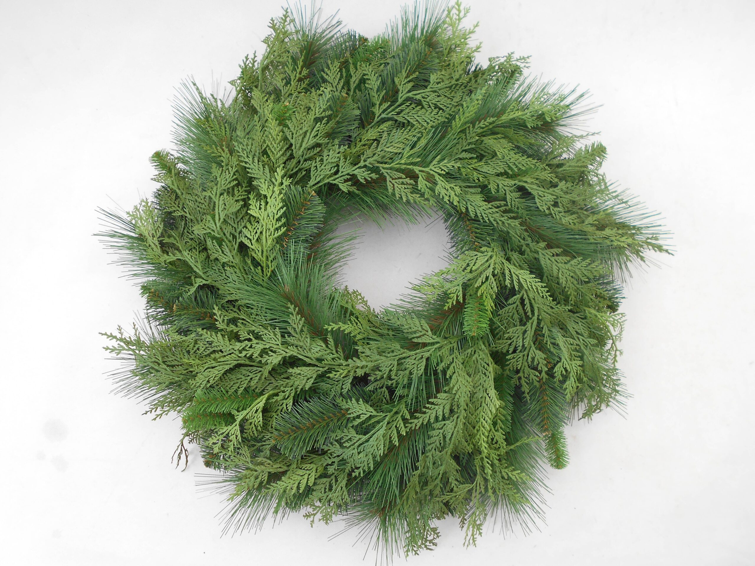 ES Essentials - Artificial Christmas UV Pine Cedar Wreath 24"