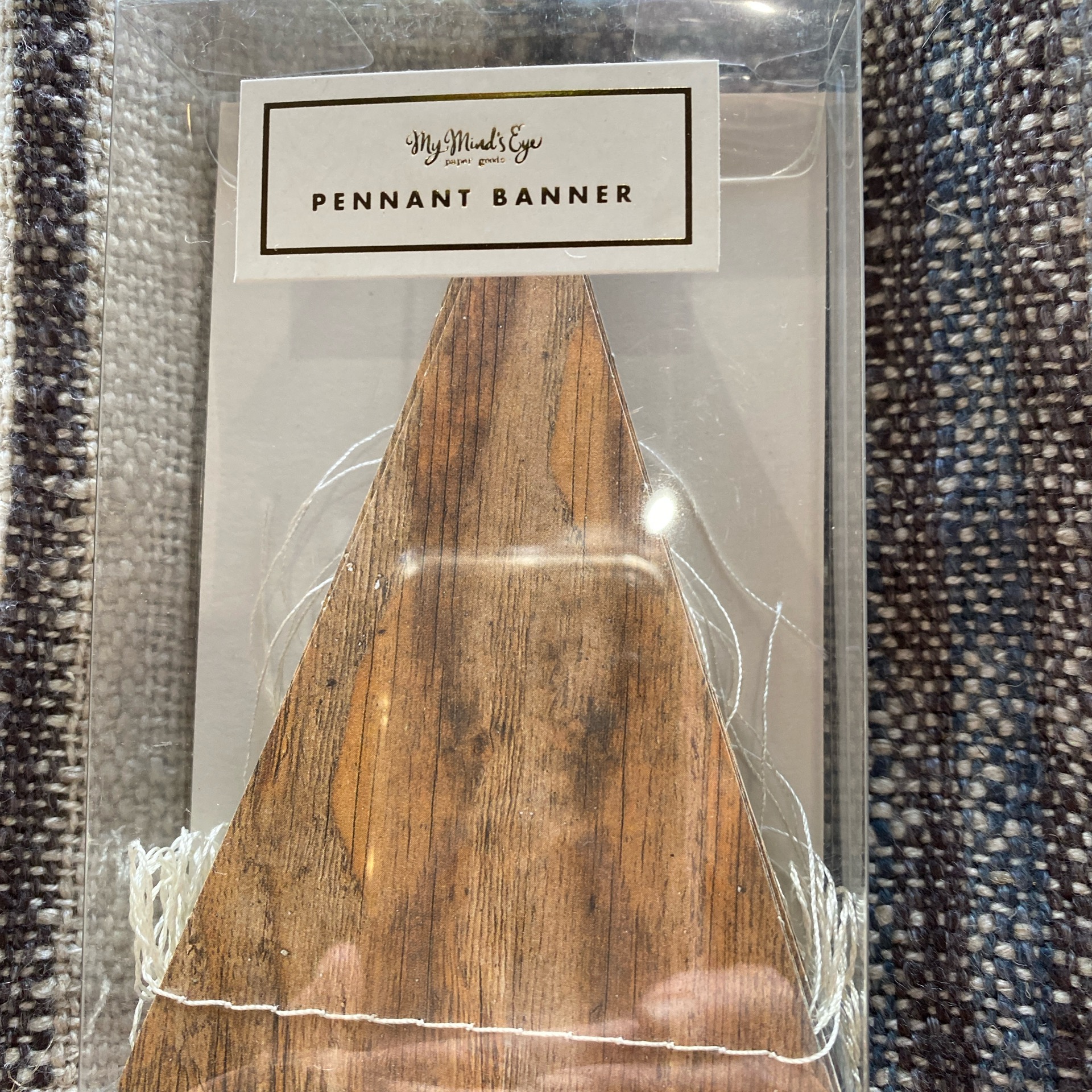 Wood Grain Pennant Banner