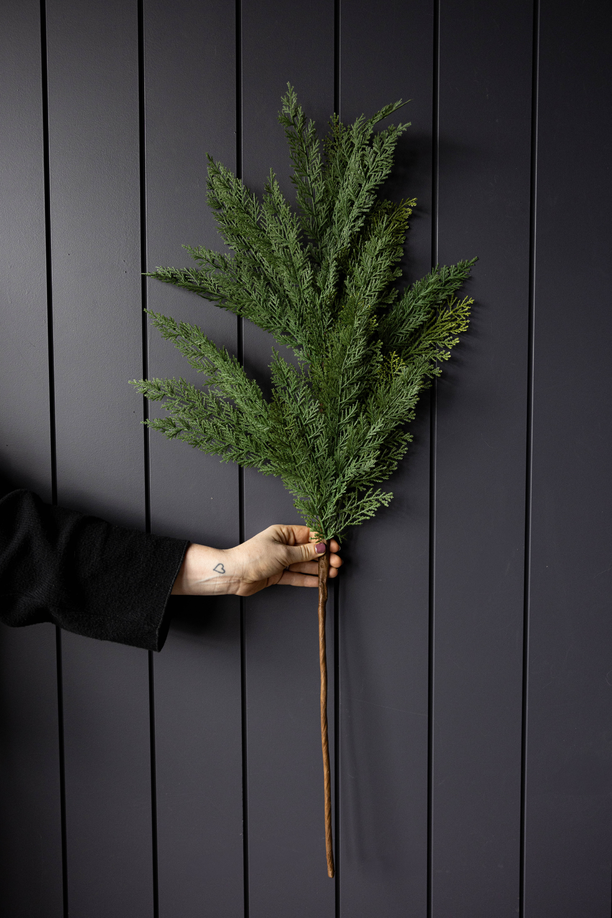 Cypress Leaf Full Real Touch Stems: Large Stem - 40"