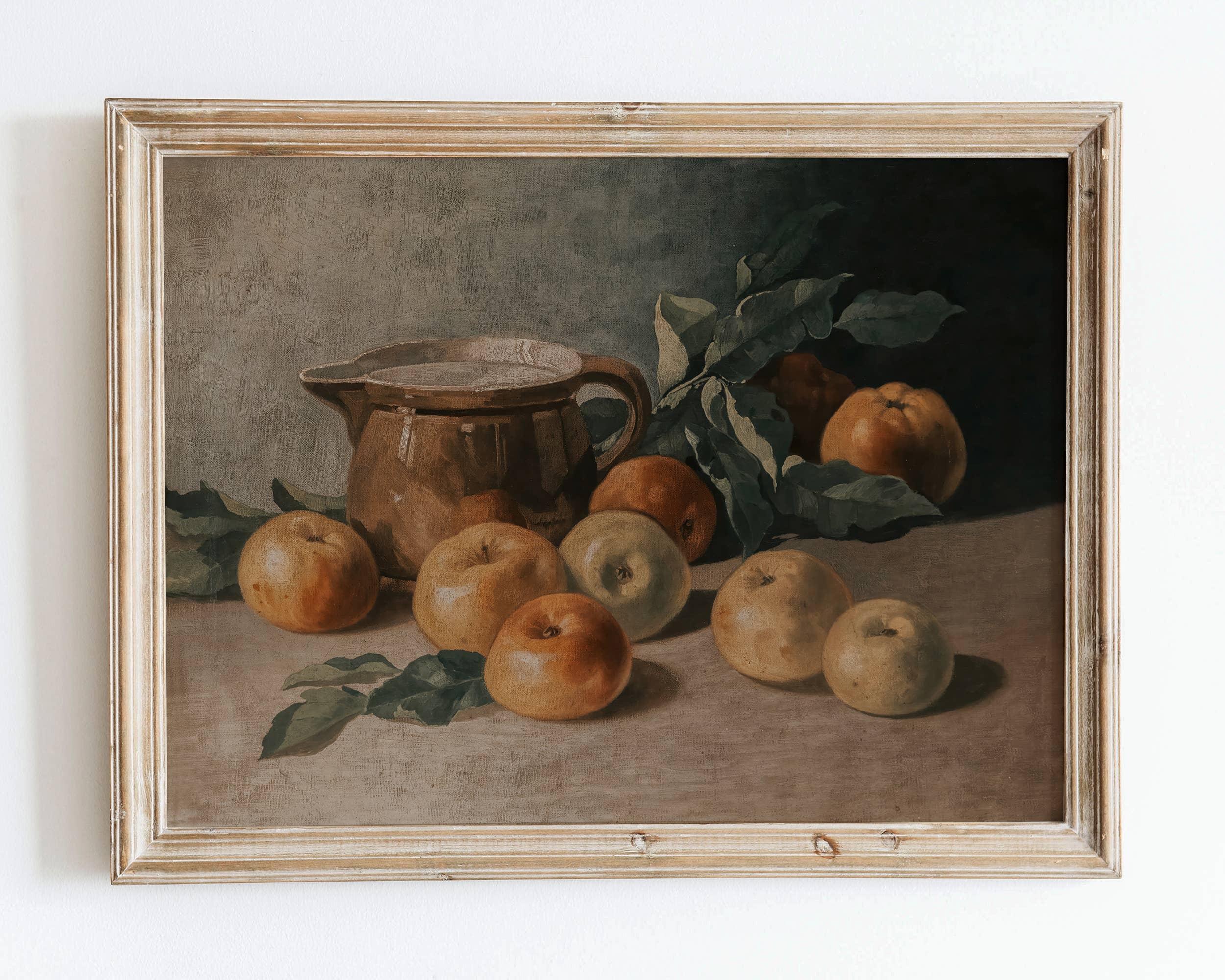 Sugar & Canvas - European Vintage Apples Still Life Kitchen Art Print VP42