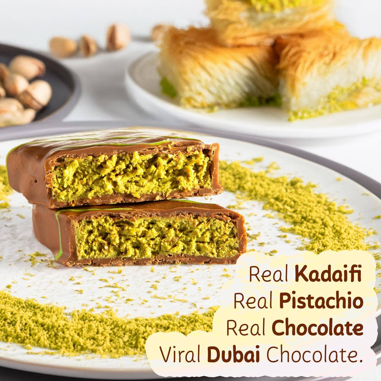 Famous Dubai Chocolate Bar, Premium Pistachio, 3.35 oz - Image 11