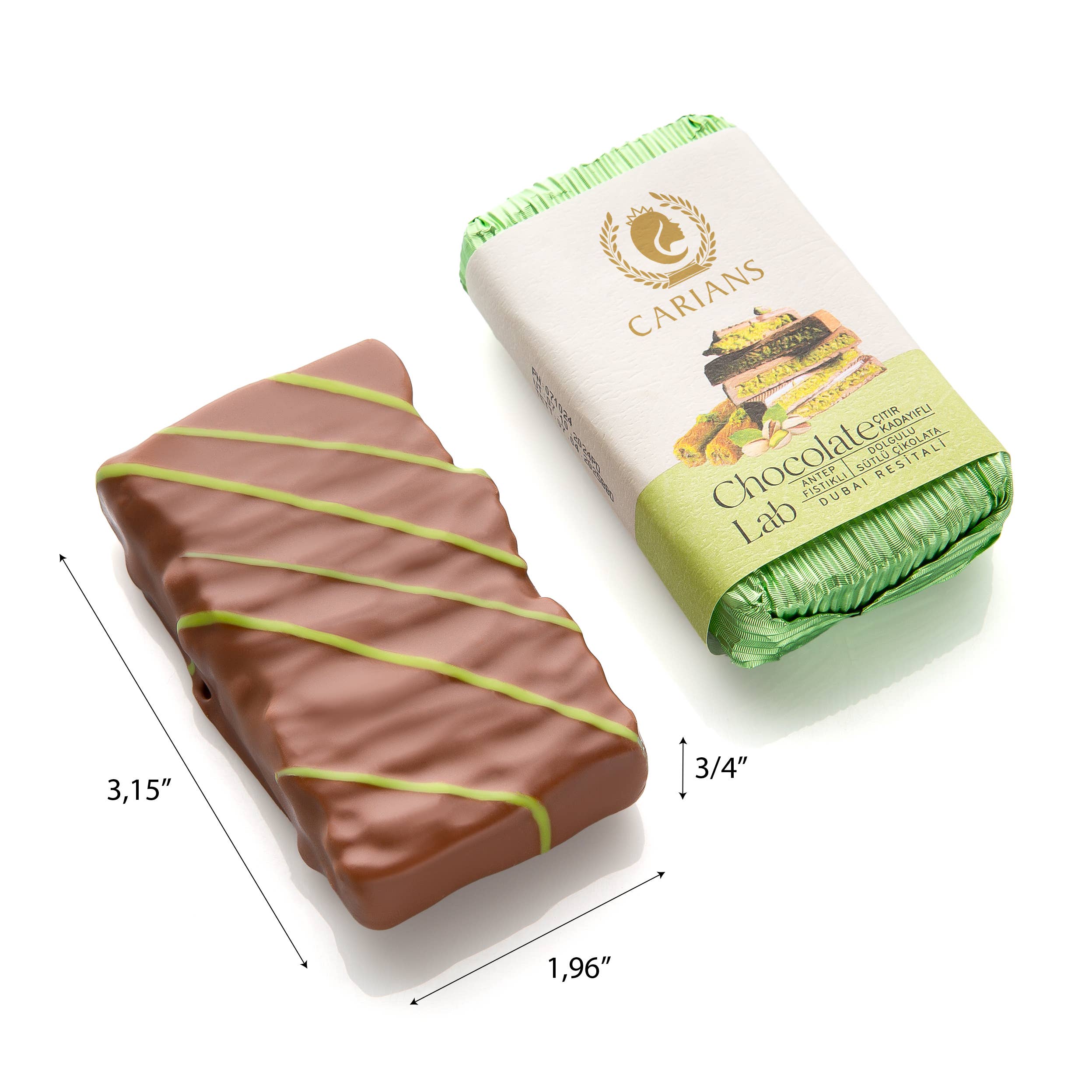 Famous Dubai Chocolate Bar, Premium Pistachio, 3.35 oz - Image 12