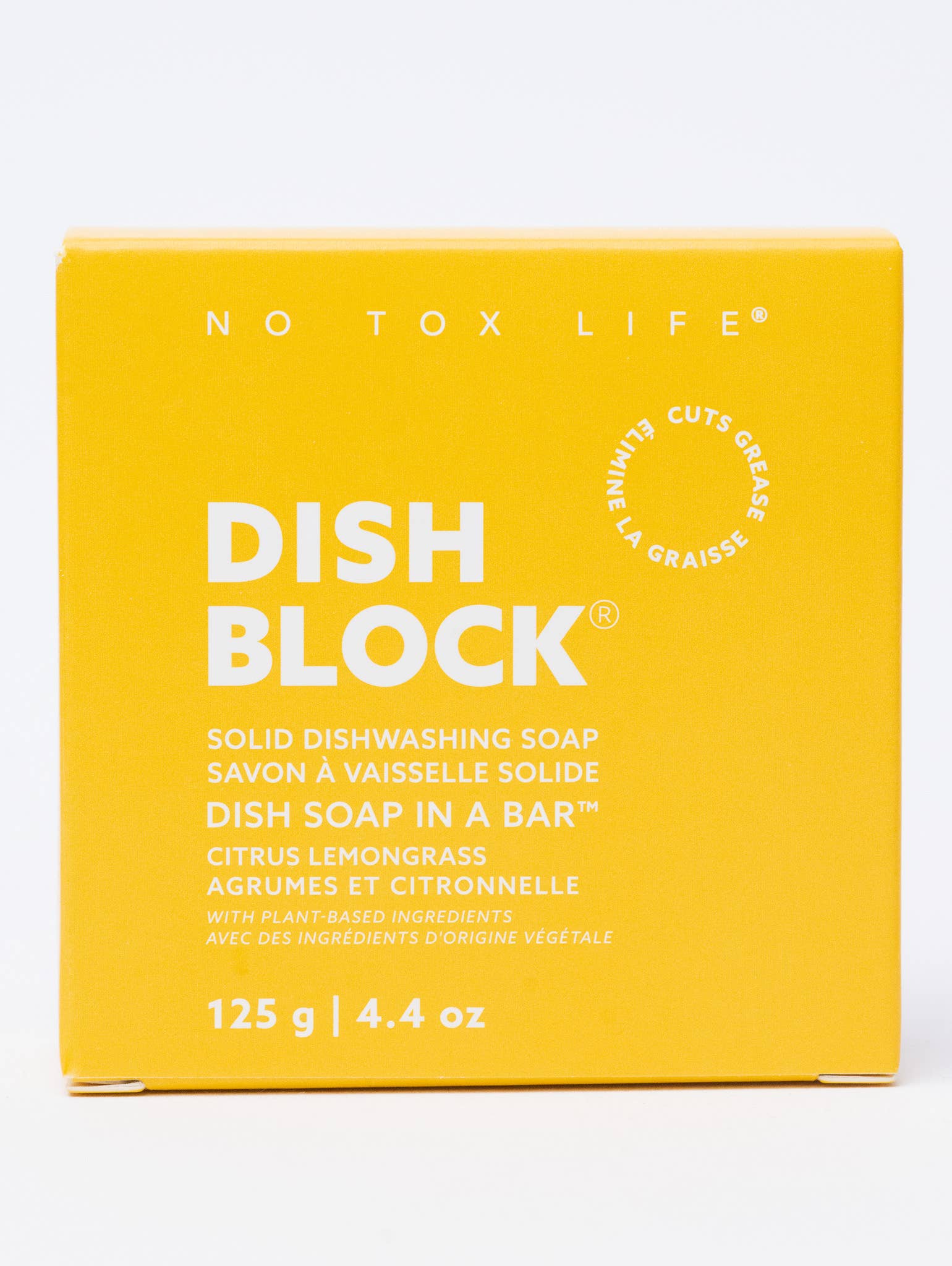 No Tox Life - DISH BLOCK® solid dish soap bar - Citrus Lemongrass