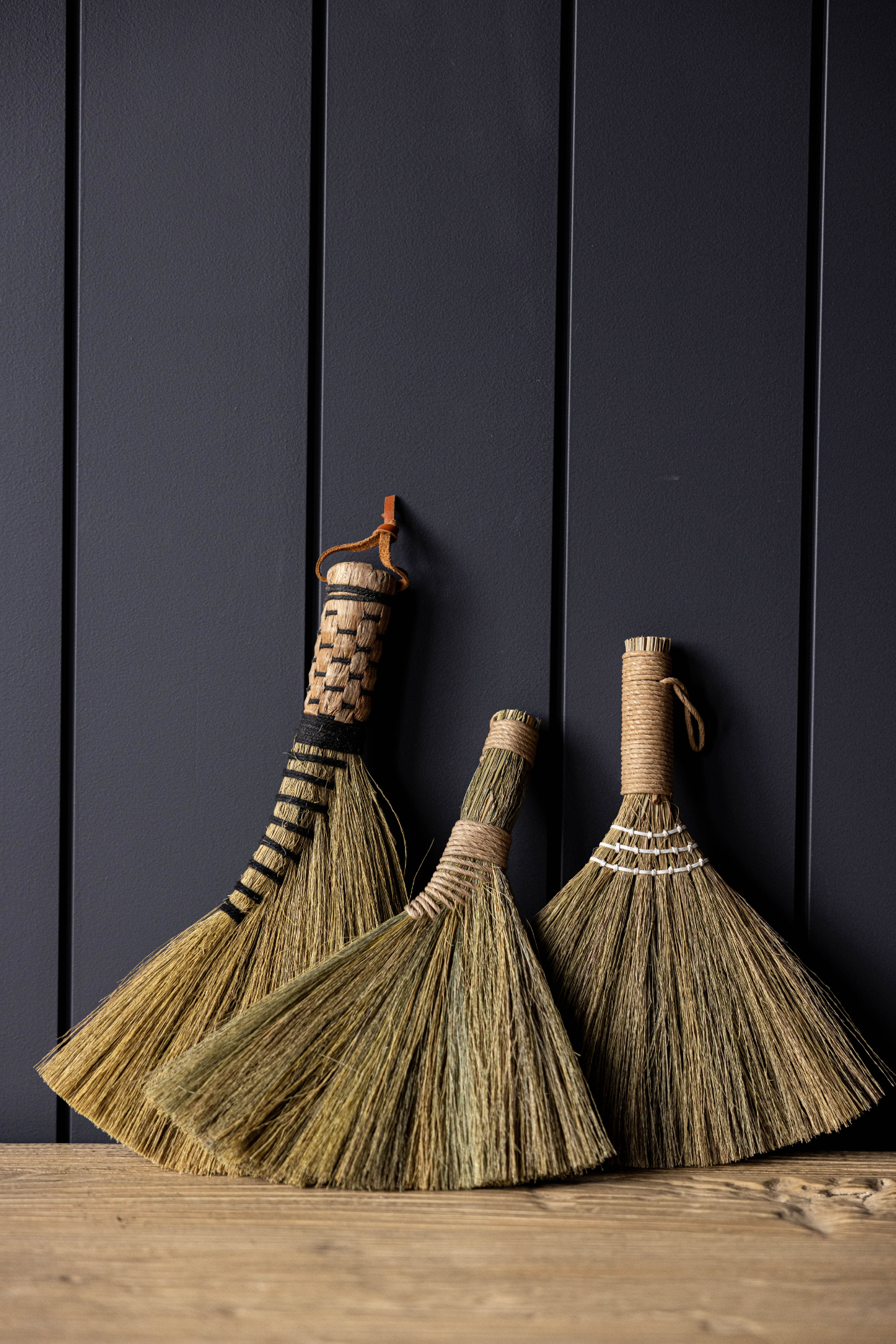 Soft Woven Handle Brooms: Brown