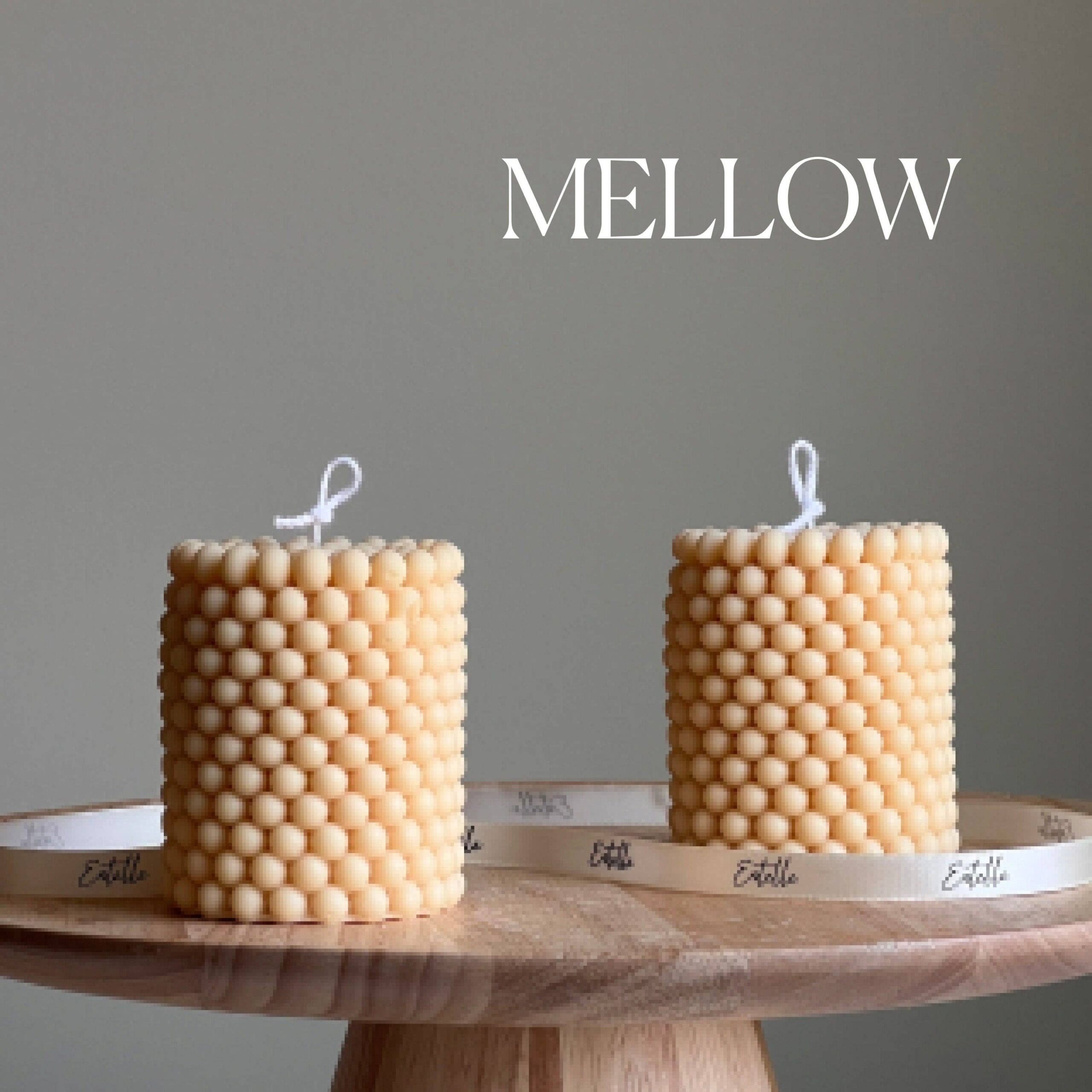 Bubble Pillar Candle: Mellow