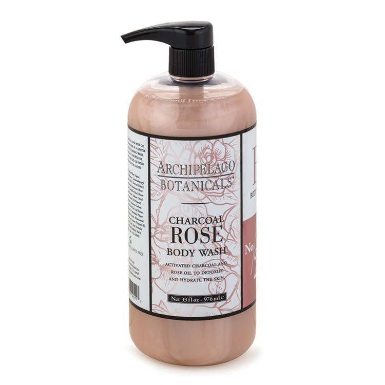 CHARCOAL ROSE 33oz BODY WASH