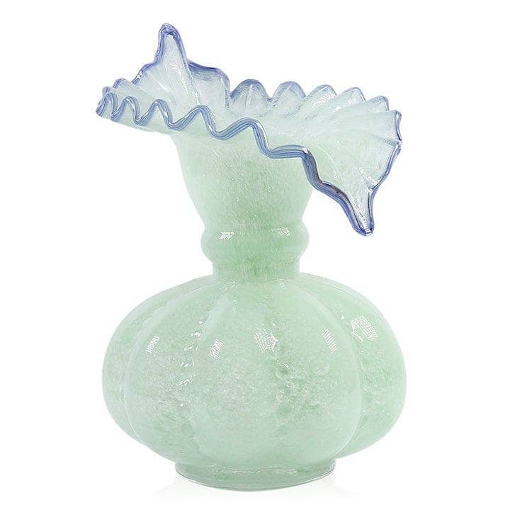 Verre Tulipe Glass Art Vase - 16" Green
